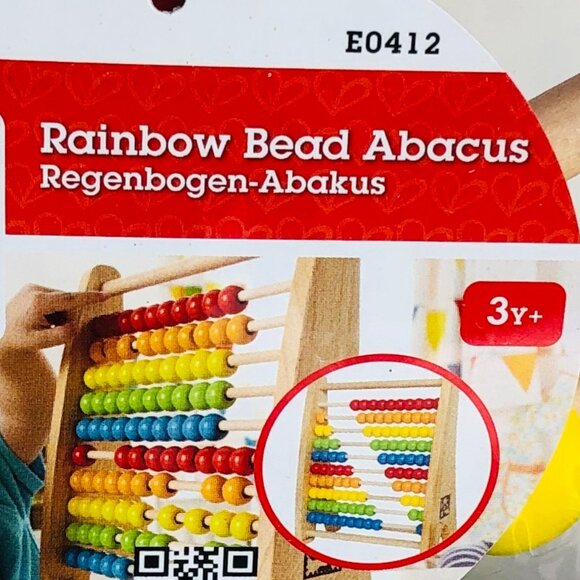 Hape Abacus Wooden Rainbow Colorful Counting Bead New Sealed Age 3+ - Picture 14 of 15